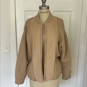 Lafayette 148 New York Tan reversible Bomber Jacket